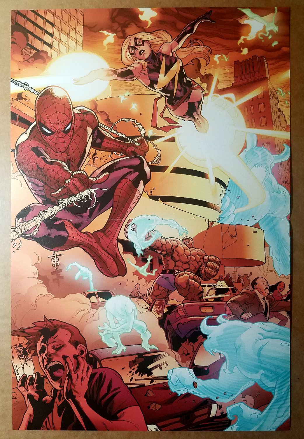 Spider-Man Ms Marvel The Thing Marvel Comics Poster by Stuart Immonen