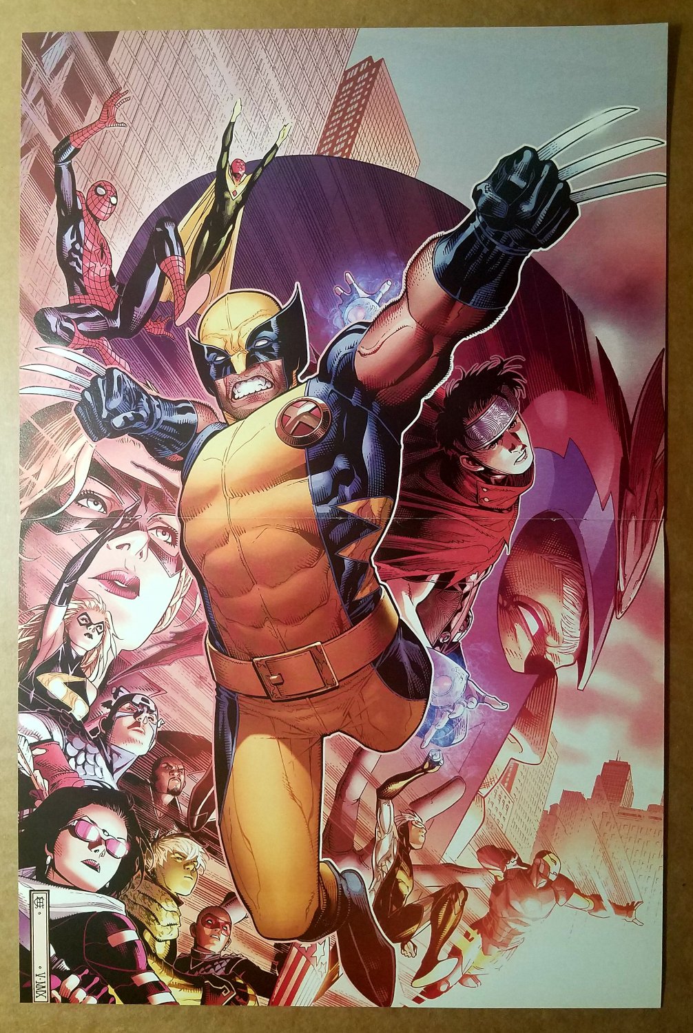 Wolverine Magneto Ms Marvel Spider-Man Marvel Comic Poster by Jimmy Cheung