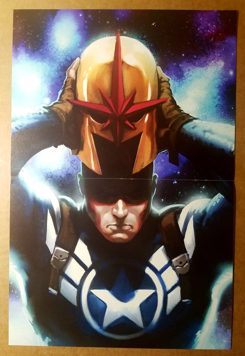 Avengers Captain America Steve Rogers Nova Marvel Poster by Marko Djurdjevic