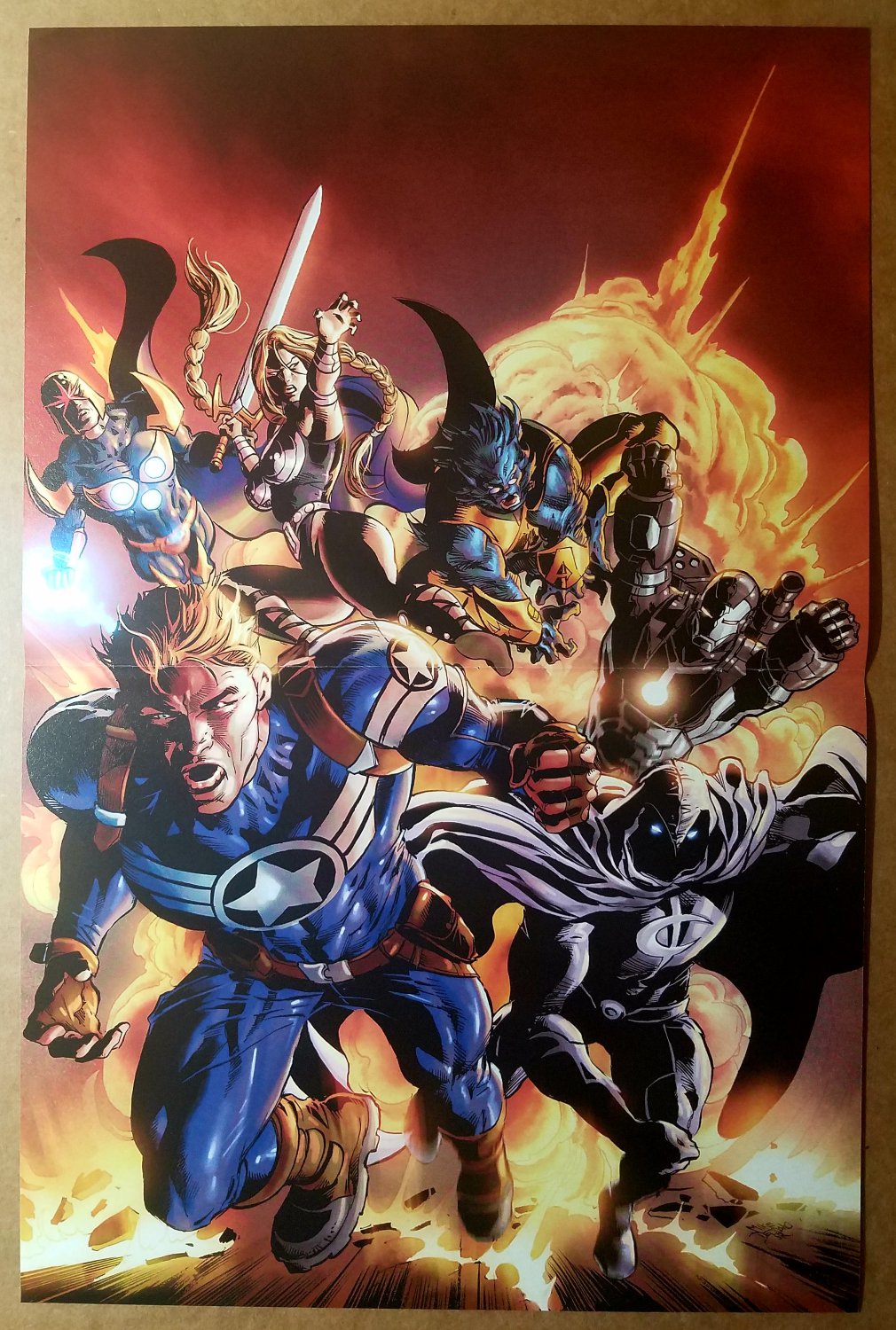 Avengers Nick Fury Moon Knight Nova War Machine Marvel Poster by Mike Deodato