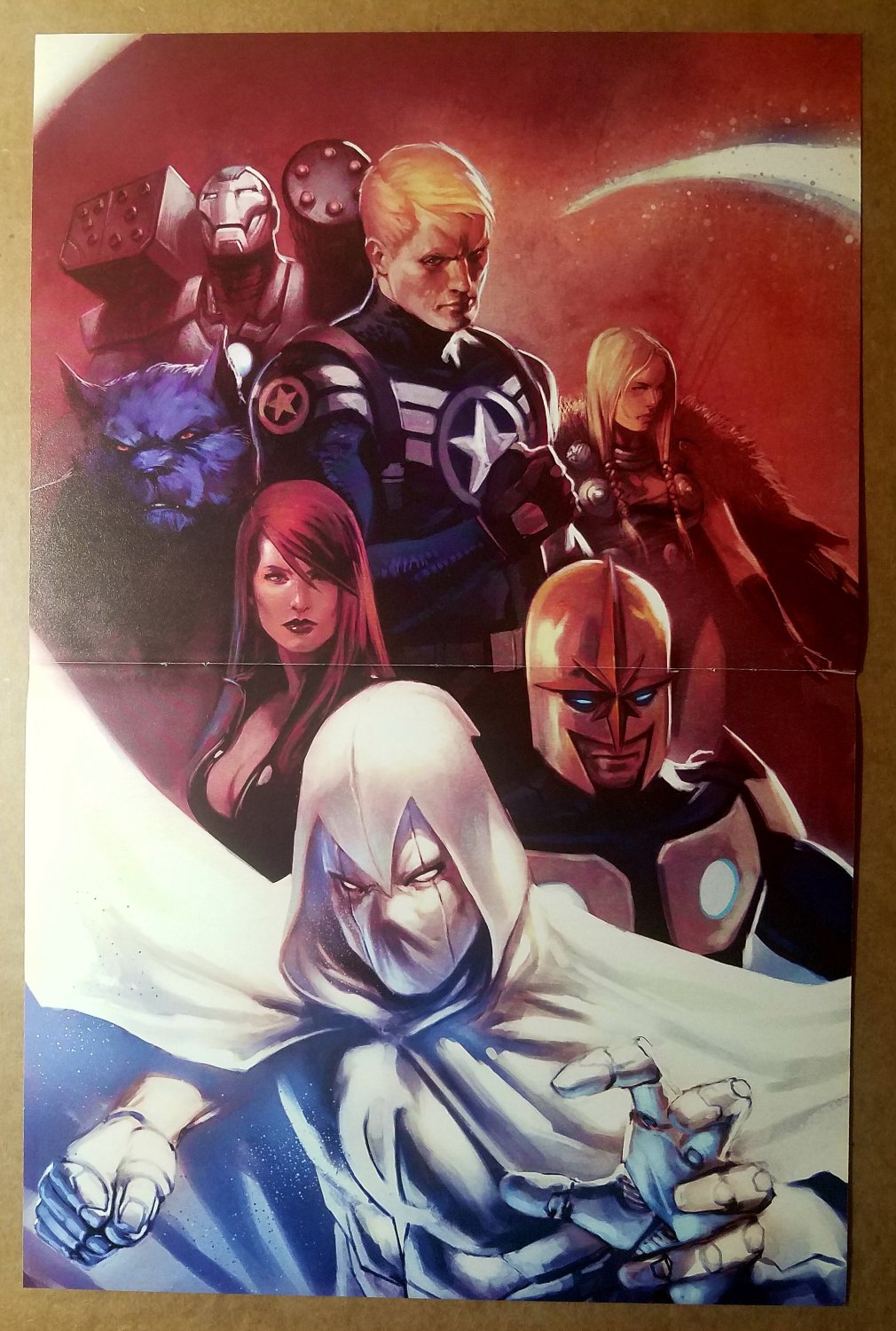 Secret Avengers Black Widow Moon Knight Nova Marvel Poster by Marko Djurdjevic