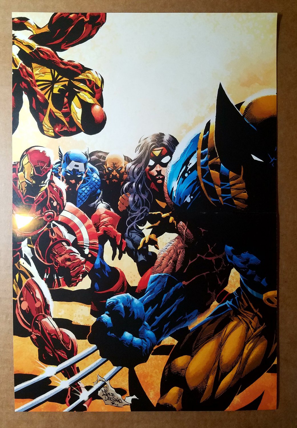 Avengers Iron Man Captain America Wolverine by Marvel Comics Poster Mike Deodato