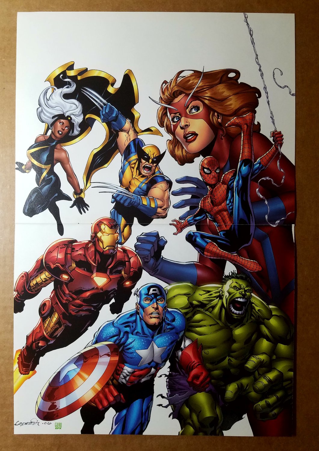 Avengers Wolverine Storm Captain America Marvel Comics Poster by Aaron ...