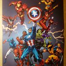 Avengers Iron Man Captain America Thor Cage Marvel Comic Poster by Tom Grummett
