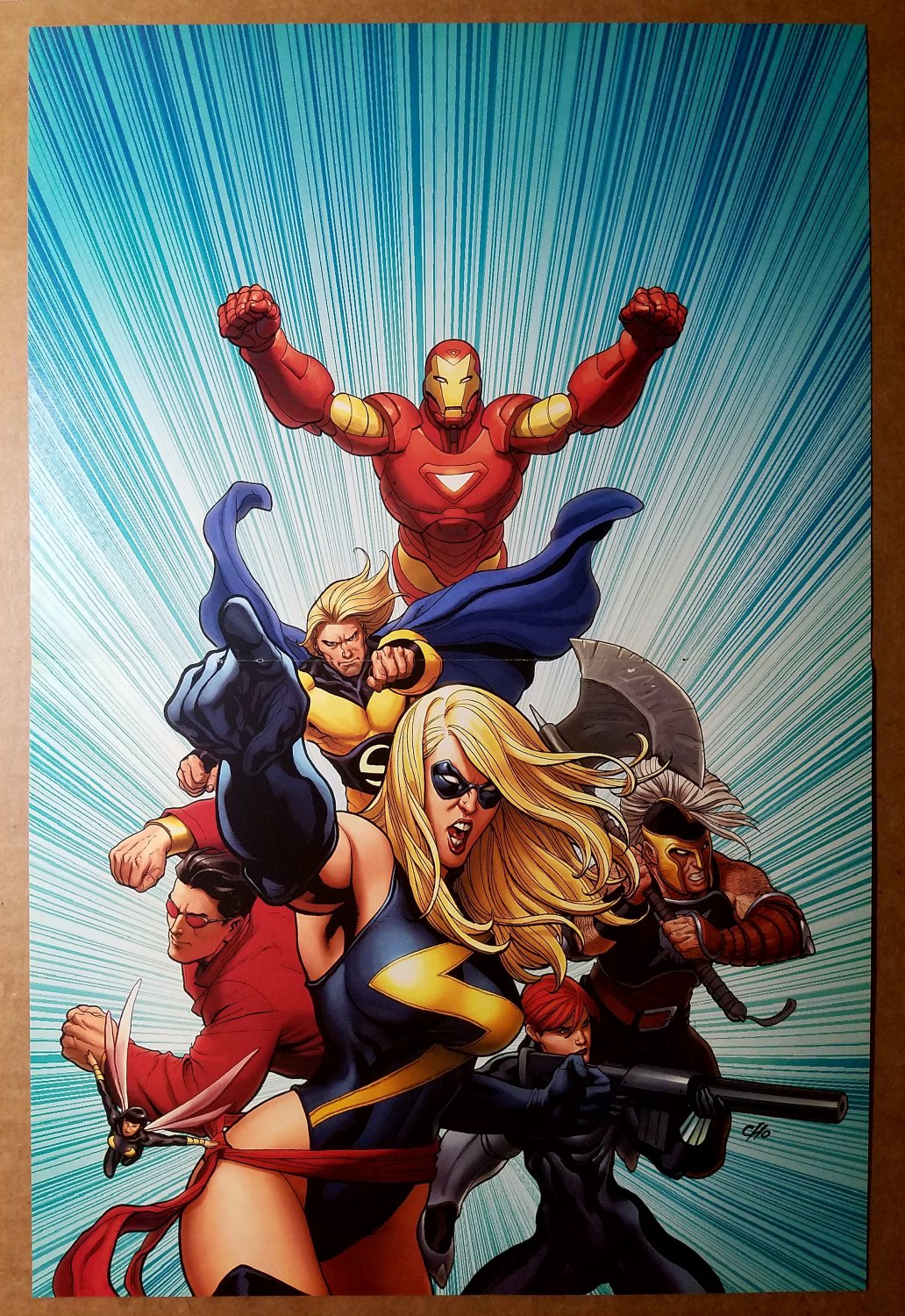 Avengers Ms Marvel Ares Black Widow Iron Man Marvel Comics Poster by Frank Cho