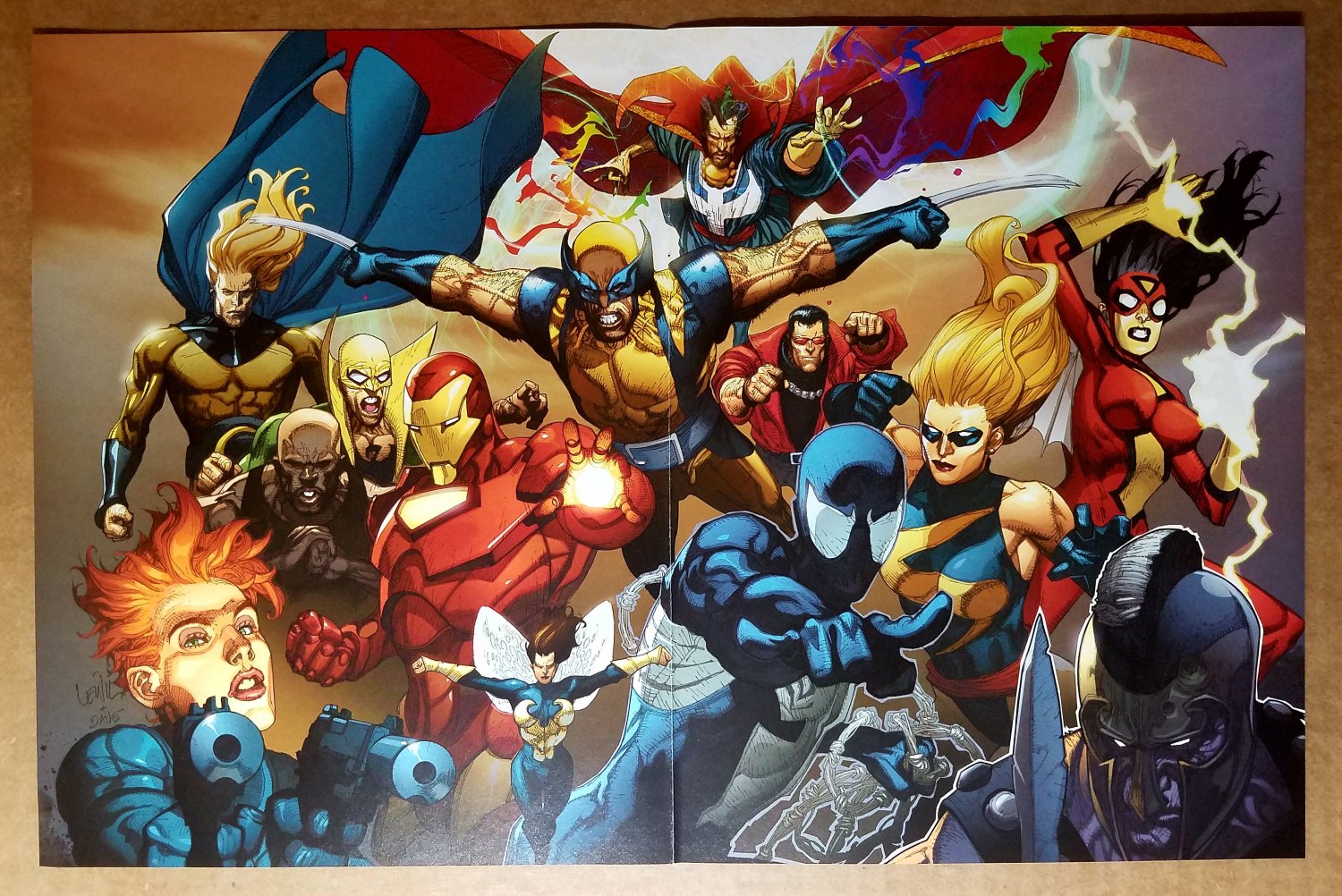 Black Widow Iron Man Fist Dr Strange Ms Marvel Comics Poster