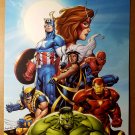 Hulk Wolverine Iron Man Storm Captain America Marvel Poster by Aaron Lopresti
