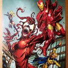 Ms Marvel Iron Man Sentry Female Carnage Spider-Man Marvel Poster by Mike Bagley