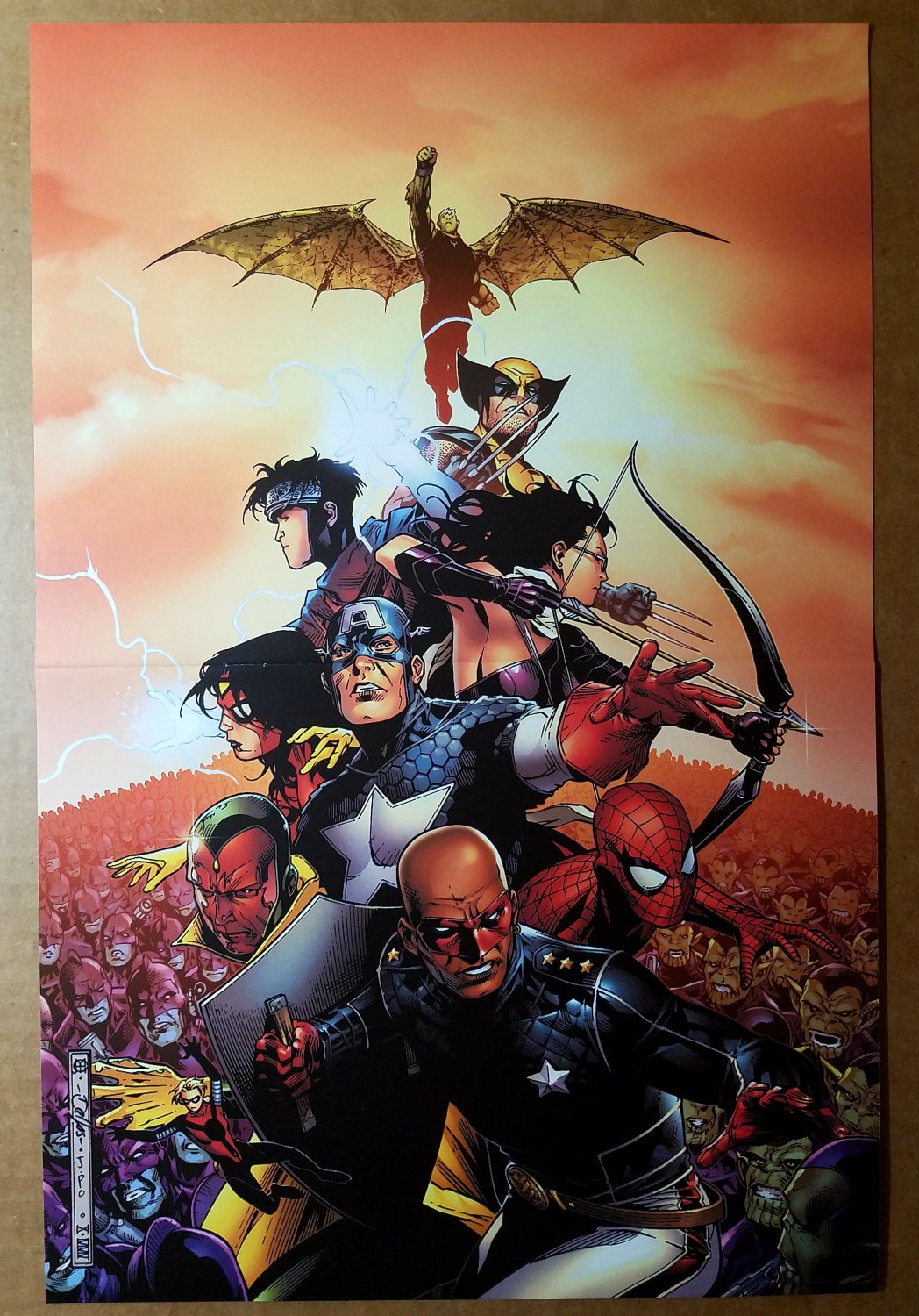 Young Avengers Captain America Vision Marvel Comics Poster by Jim Cheung
