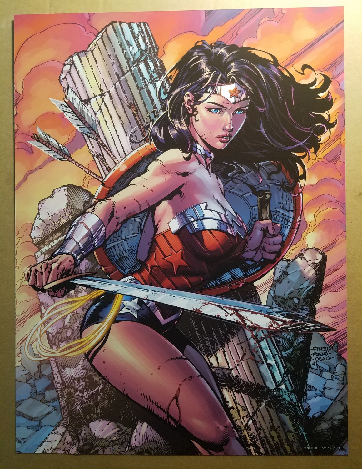 Wonder Woman Dc Comics Poster By David Finch Richard Friend