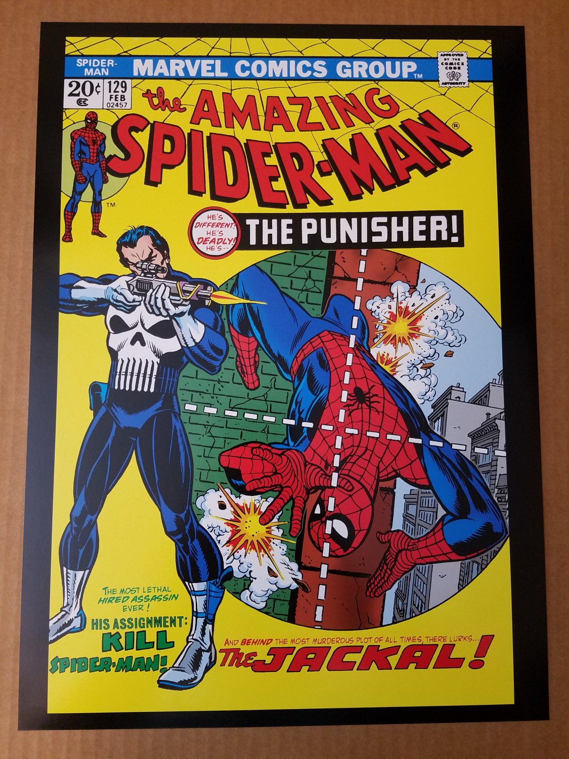 Amazing Spider-man 1st Punisher Jackal Marvel Comics poster by John Romita