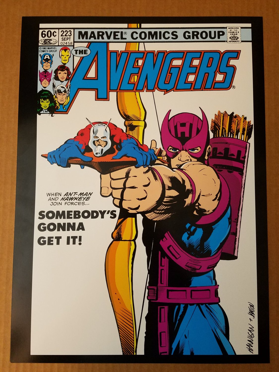Avengers 223 Hawkeye Ant-Man Marvel Comics Poster by Ed Hannigan