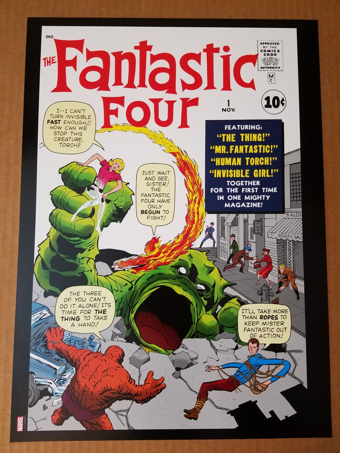Fantastic Four 1 Marvel Comic Poster by Jack Kirby