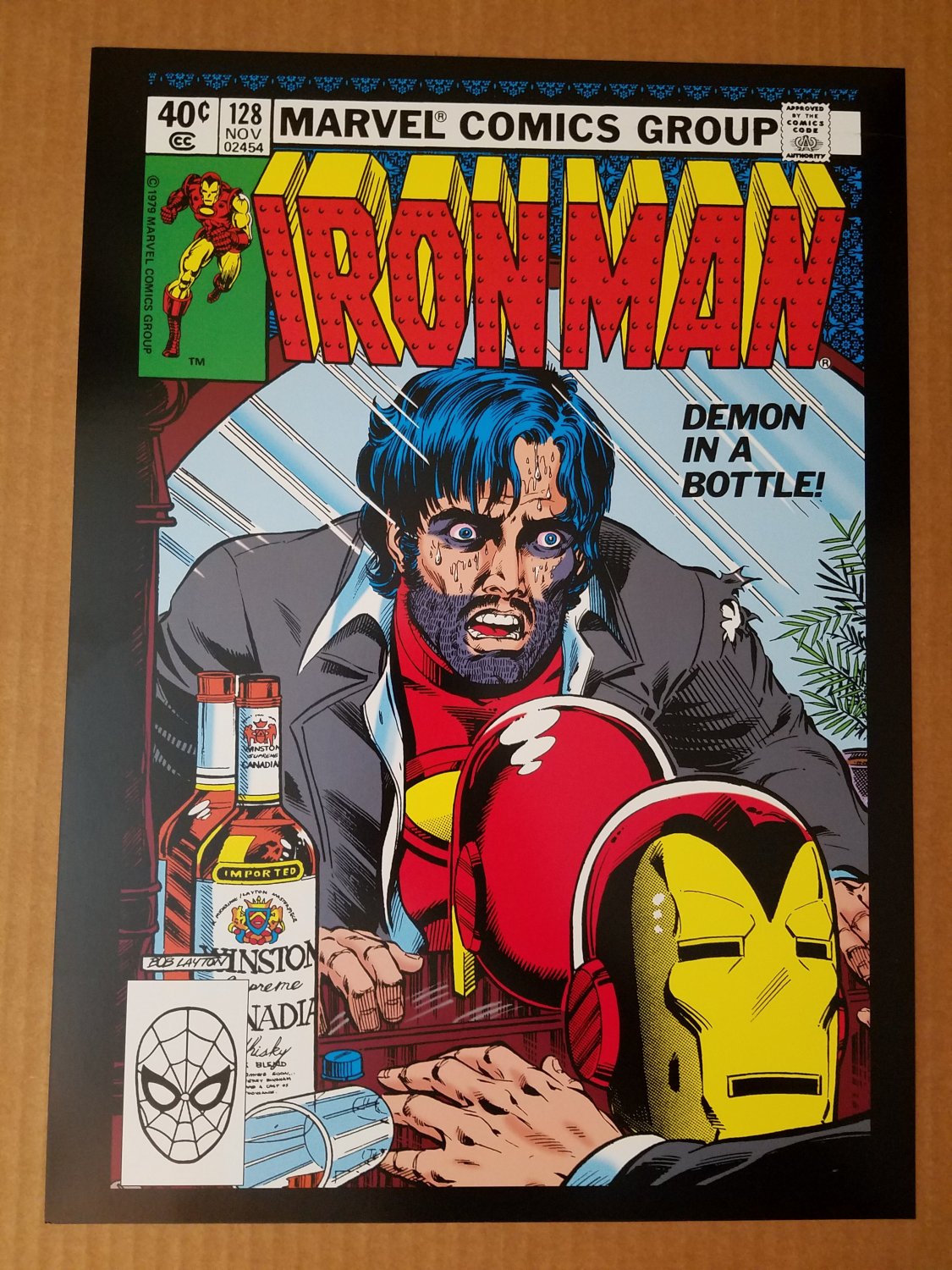 Ironman 128 Demon in a Bottle Marvel Comics Poster by Bob Layton