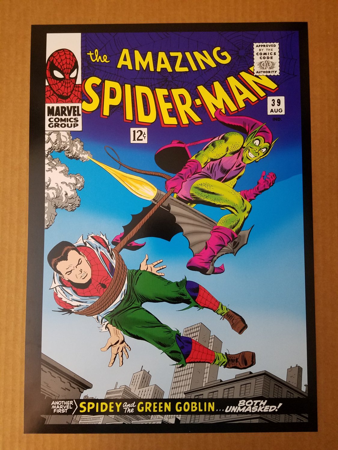 Spider-Man Unmasked Green Goblin Marvel Comics Poster by John Romita