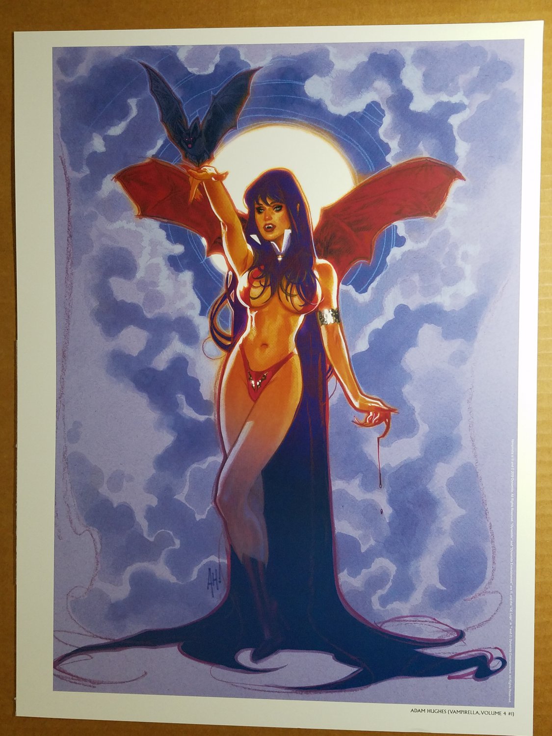 Vampirella Vol 4 # 1 Art Print Comic Poster by Adam Hughes