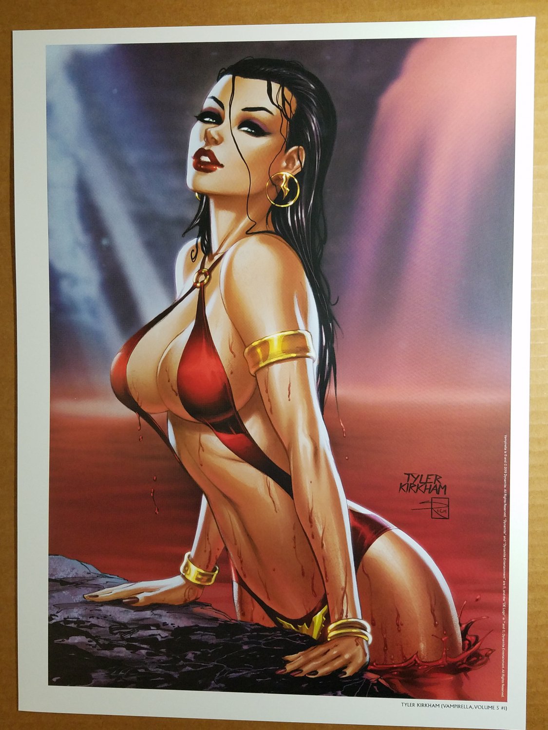 Vampirella Vol 5 #1 Art Print Comic Poster by Tyler Kirkham