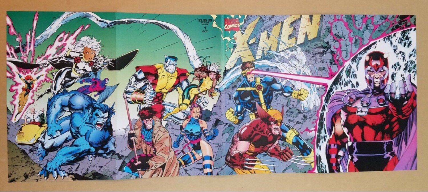 X-Men 1 Magneto Wolverine Gambit Rogue Psylocke Marvel Comics Poster by Jim Lee