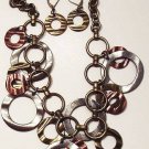 Striking Metal Necklace and Earring Set