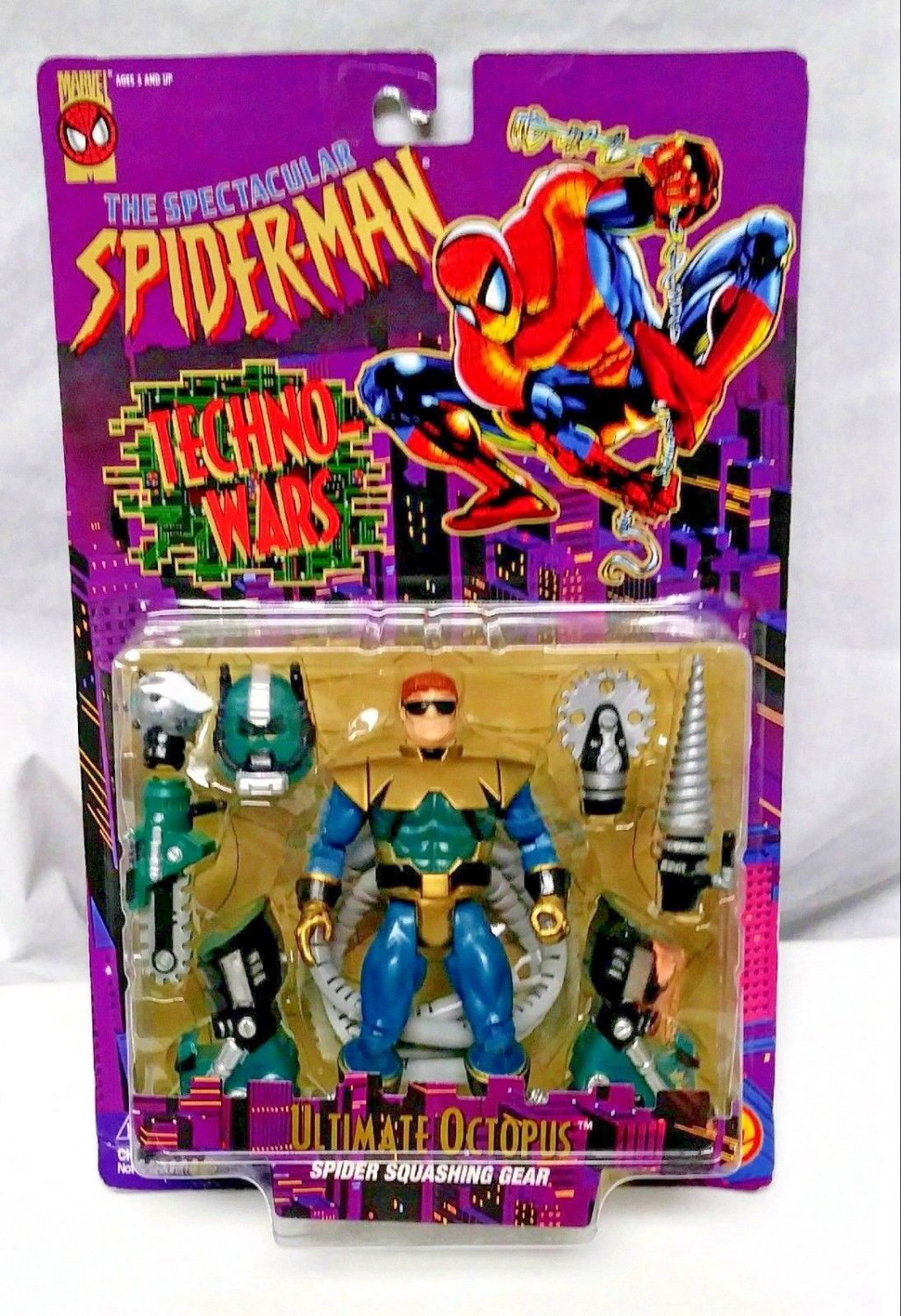 SPIDER-MAN TECHNO-WARS ULTIMATE OCTOPUS SPIDER SQUASHING GEAR 1996