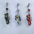 Belly Button Rings 14 Gauge lot of 3 Navel Rings stainless steel