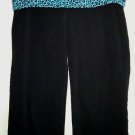 Victorias Secret Black Blue Leopard  Capris  M