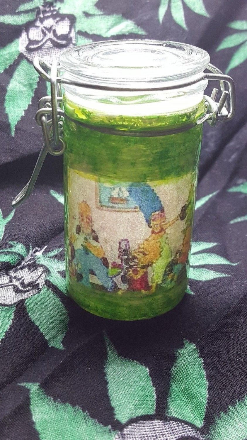 Airtight Smell Proof Spice Herb Storage STASH the Simpson homer stash jar
