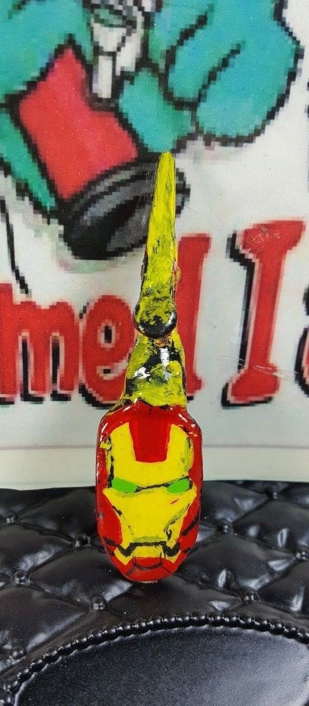 IronMan incense holder, weed,tobacco roach clip hand made