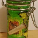 Glass stash jar airtight herbs Taz Tasmanian devil with 3D cig