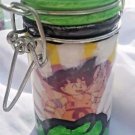 Glass stash jar airtight herb Yu-Gi-Oh Goku