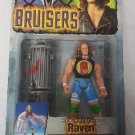 1999 WCW NWO Toy Biz Raven Bruisers Wrestling figure MOC Garbage cans WWF