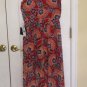 IZ Byer junior print hi low dress papaya small & XL