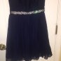 Speechless junior v back lace chiffon dress navy 3