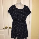 Metaphor missy all over print dress navy/multicolor
