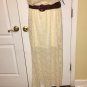 Fifth & Park missy lace overlay cream belted maxi Dress