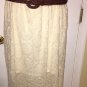 Fifth & Park missy lace overlay cream belted maxi Dress