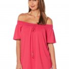 Rafaella short sleeve scoop neck jersey blouse