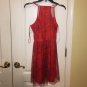 Junior Candies mesh high neck dress red Available In XS & S