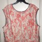 Covington plus floral fit & flare dress coral/navy