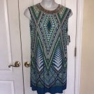 Studios 1 Women embellished neck sleeveless shift dress petite Extra Large