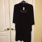 Simply Emma plus jewel neck dress set black onyx 2X USA