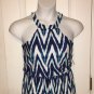 Trixxi junior knit halter maxi dress ivory/green/navy Available In Small