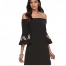 Jennifer Lopez Women’s adeline green off the shoulder ruffled dress Large USA