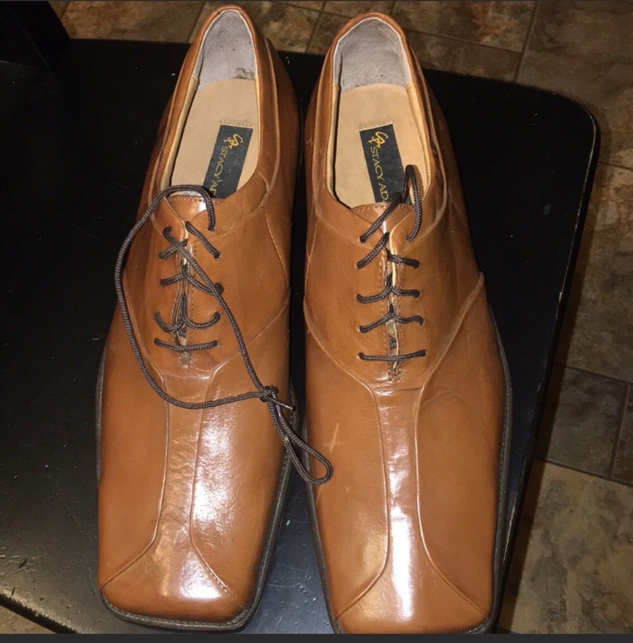 Stacy Adams men&acirc;��s square toe dress Oxford shoes 12M