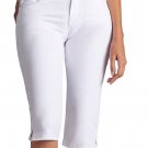 Lee modern series mid rise fit belted maisie capri Jeans White 18USA