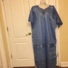 African women’s Kaftan blue/black size 16/18