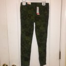 Joe Fresh girl’s super skinny floral camouflage 6 green