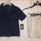Nautica boy’s toddler 2pcs top & short set. 2T Blue/white