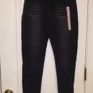 So authentic girl high rise moto jogging blk wash 12