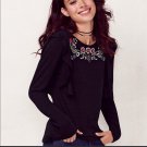 Women's LC Lauren Conrad Black Ruffle Top